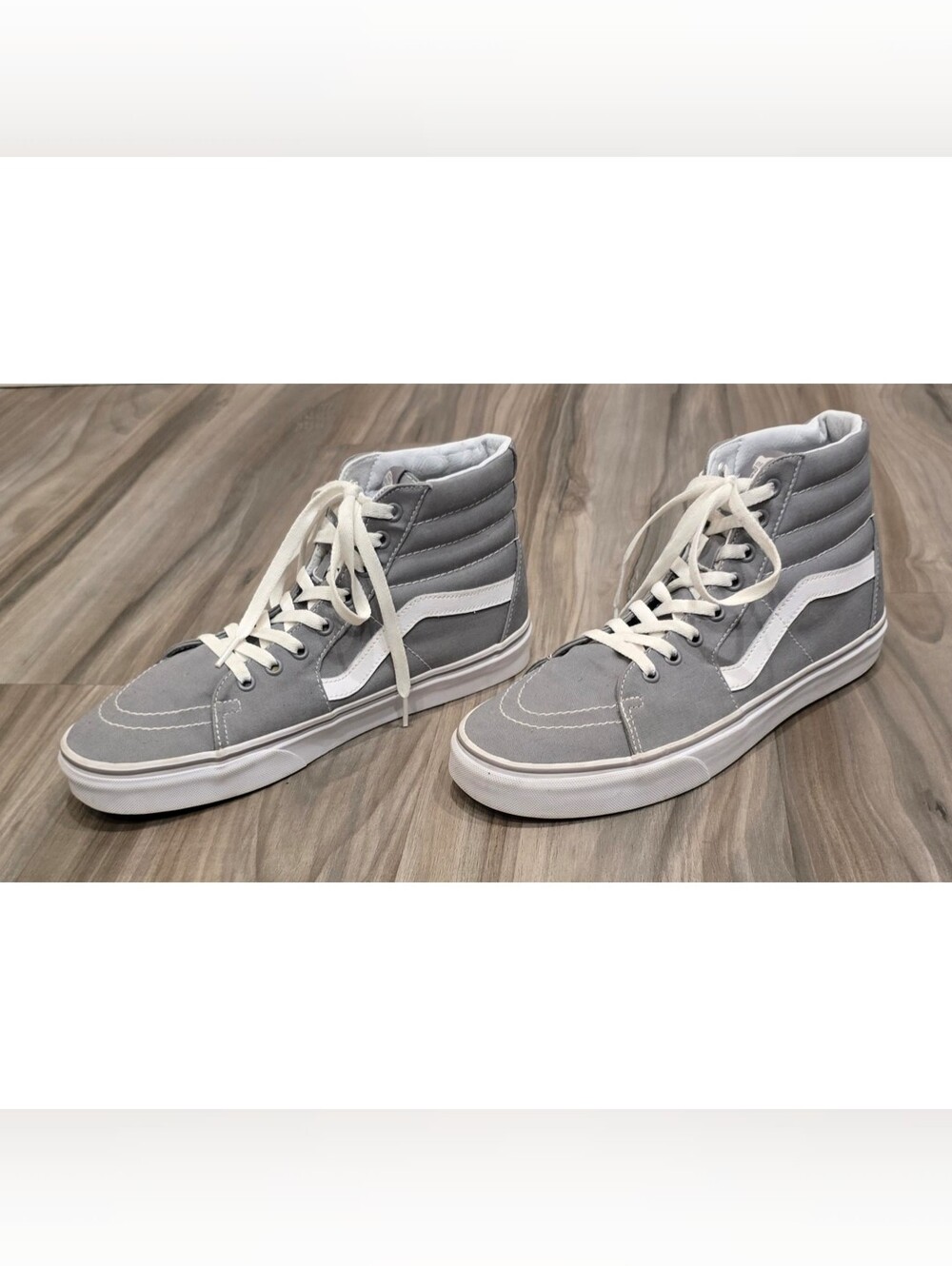 Vans Sk8-Hi Frost Gray High Top Sneakers Women’s 12 Men’s 10.5 - Picture 1 of 12